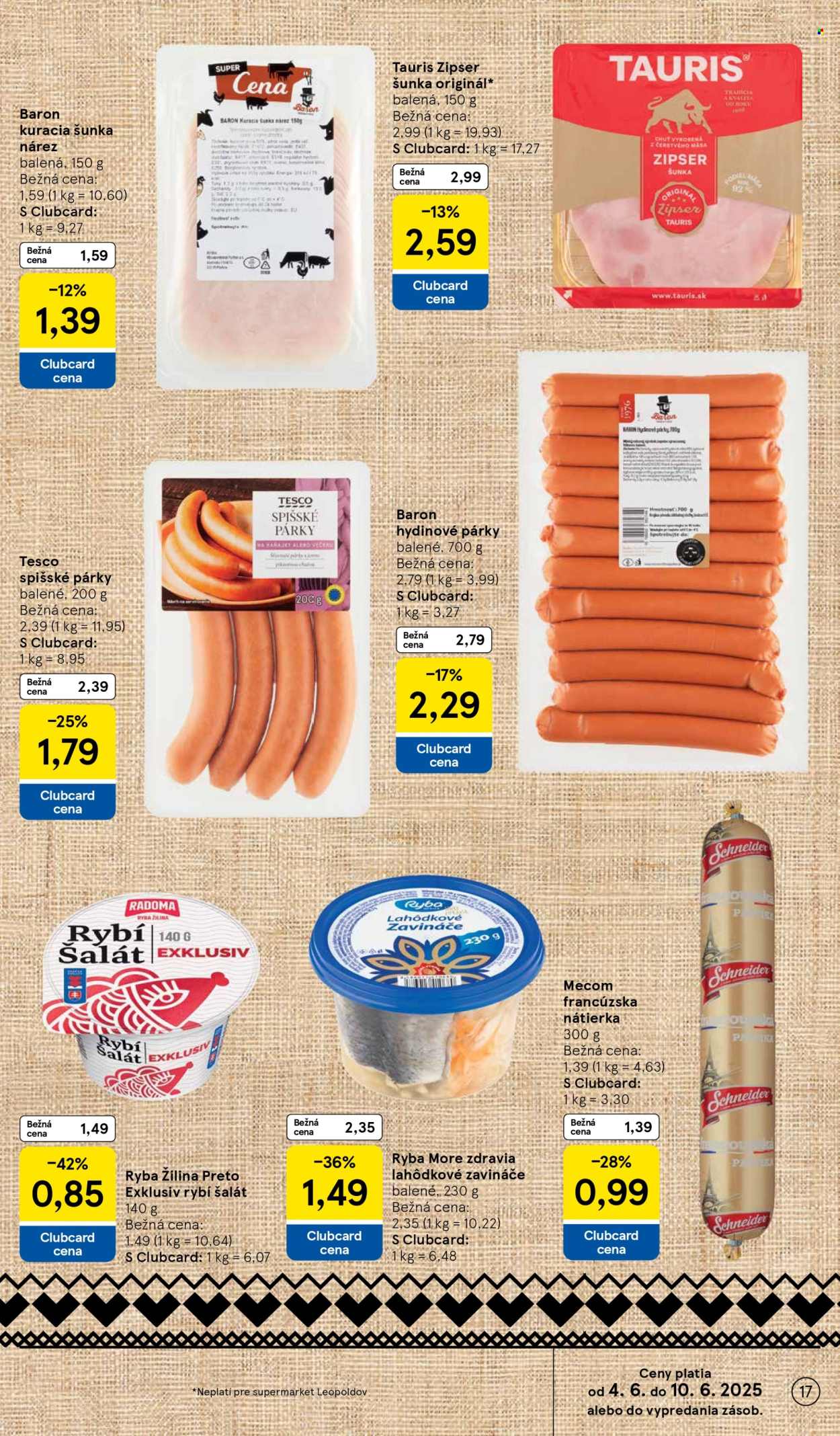 Leták TESCO supermarket - 4.6.2025 - 10.6.2025. Strana 17