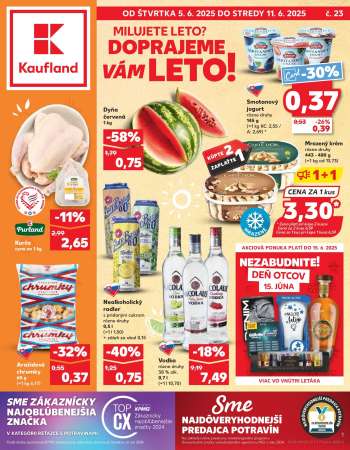 Leták Kaufland - 5.6.2025 - 11.6.2025.