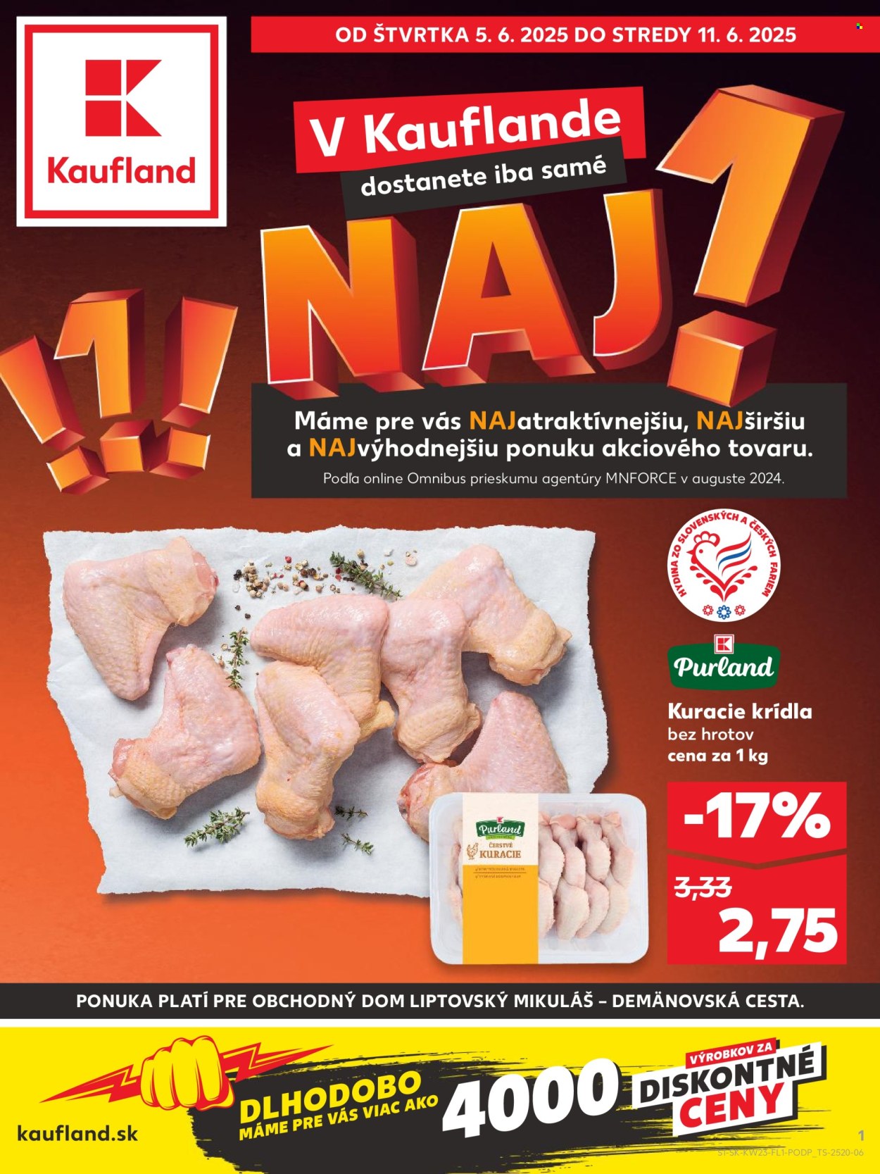 Leták Kaufland - 5.6.2025 - 11.6.2025. Strana 1