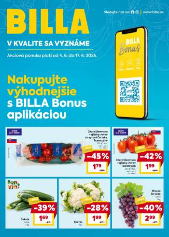 Leták Billa - 4.6.2025 - 17.6.2025.