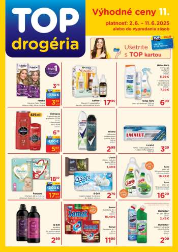 Leták TOP drogéria - 2.6.2025 - 11.6.2025.