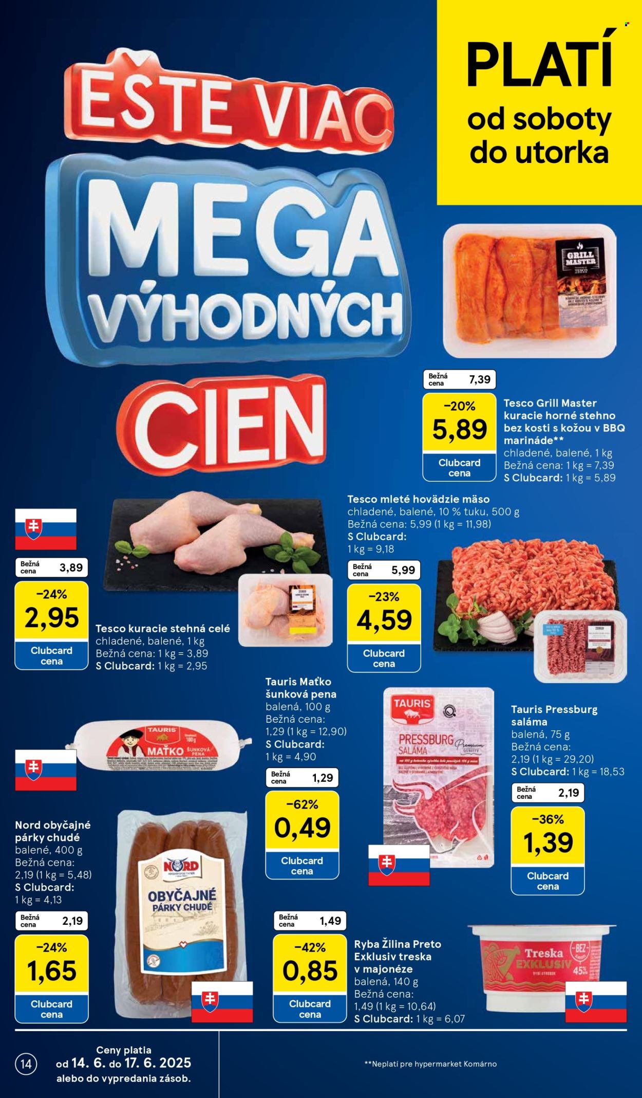 Leták TESCO - 11.6.2025 - 17.6.2025. Strana 14