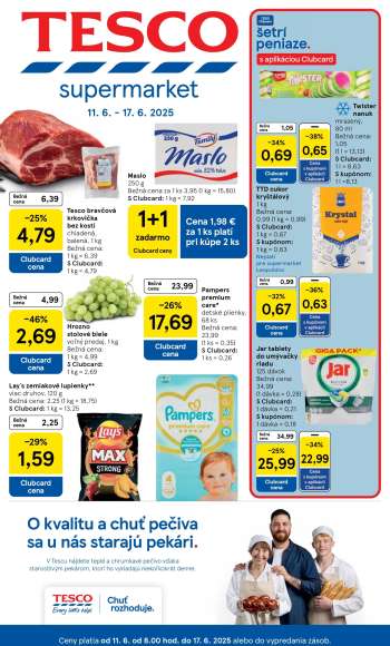 Leták TESCO supermarket - 11.6.2025 - 17.6.2025.