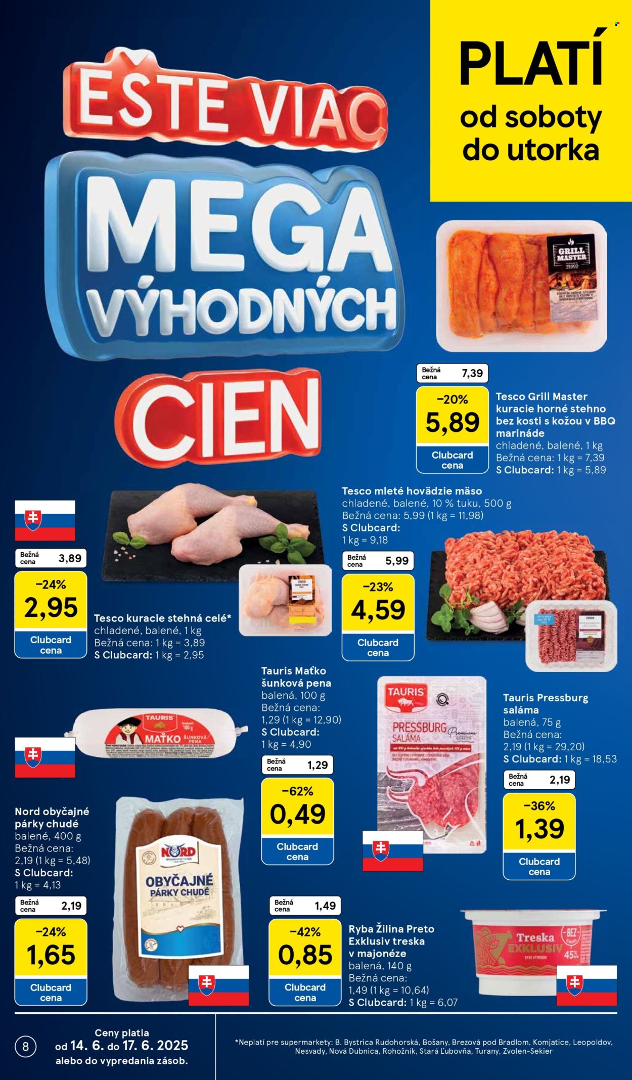 Leták TESCO supermarket - 11.6.2025 - 17.6.2025. Strana 8