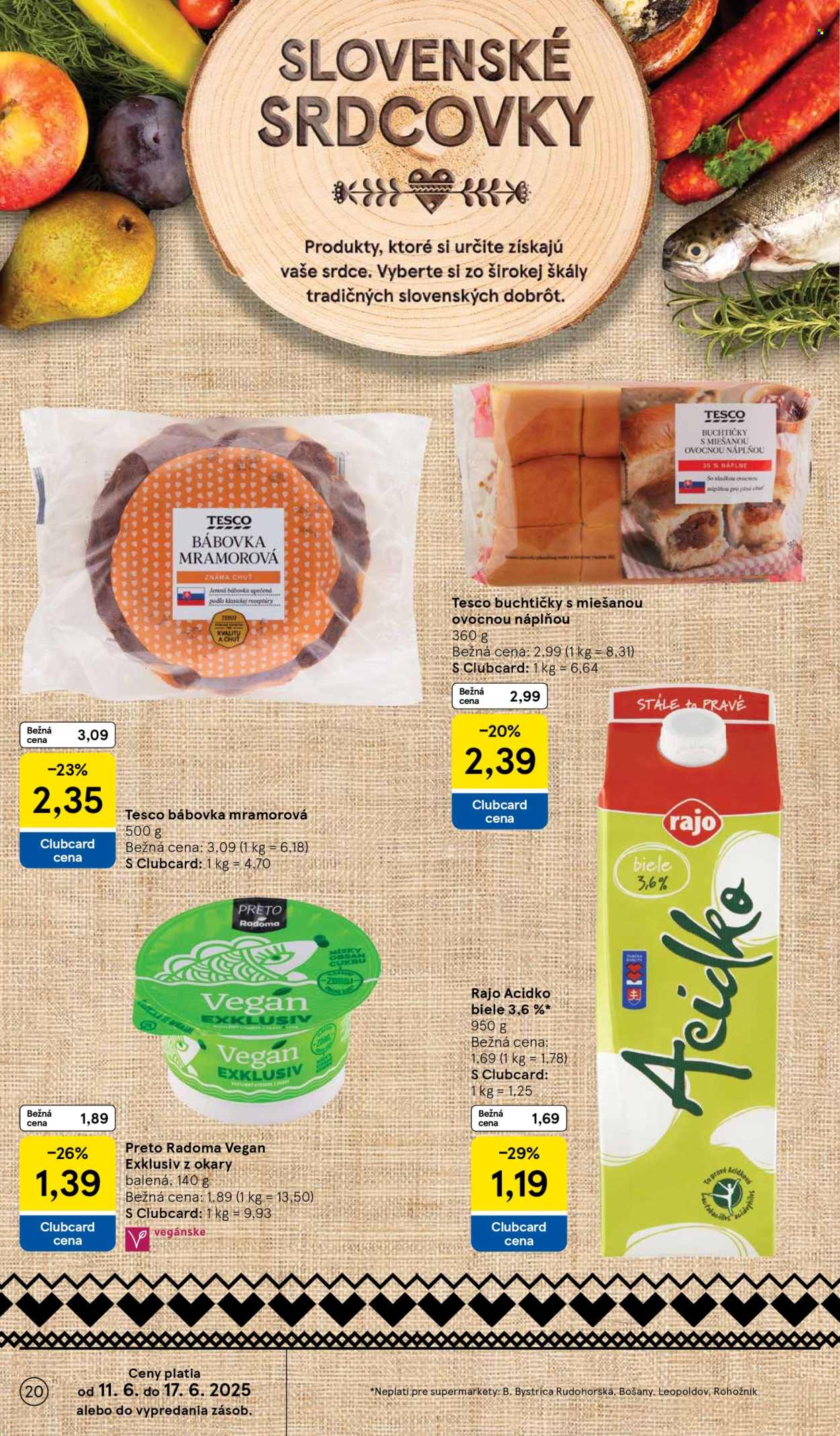 Leták TESCO supermarket - 11.6.2025 - 17.6.2025. Strana 20