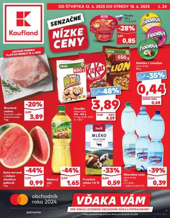 Leták Kaufland - 12.6.2025 - 18.6.2025.