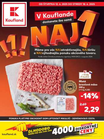 Leták Kaufland - 12.6.2025 - 18.6.2025.