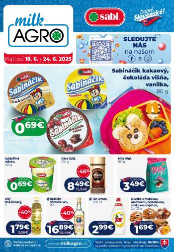 Leták Milk AGRO - 18.6.2025 - 24.6.2025.