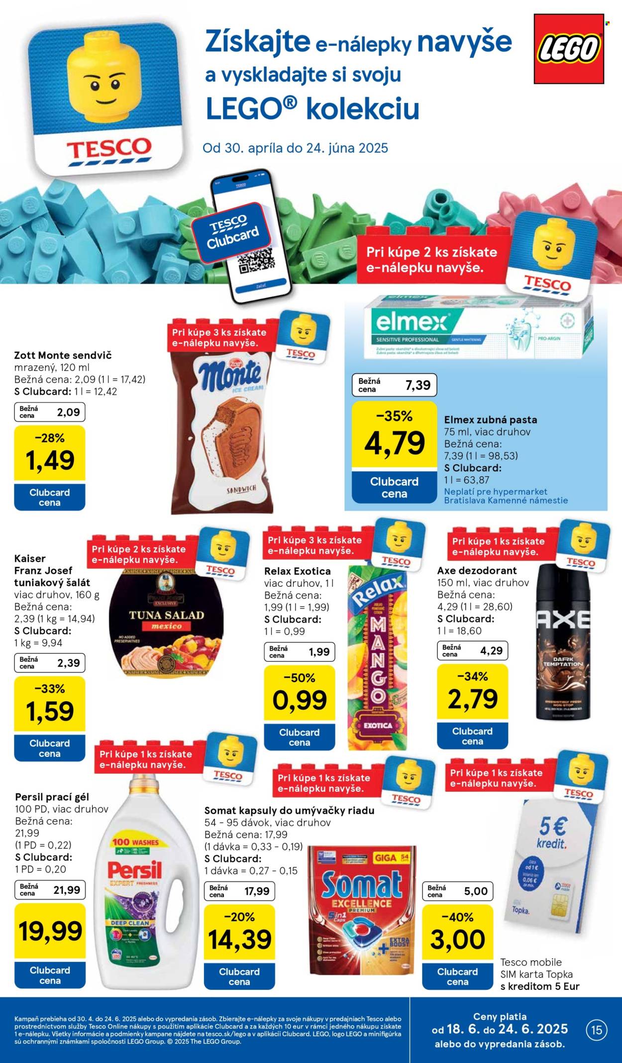 Leták TESCO - 18.6.2025 - 24.6.2025. Strana 15