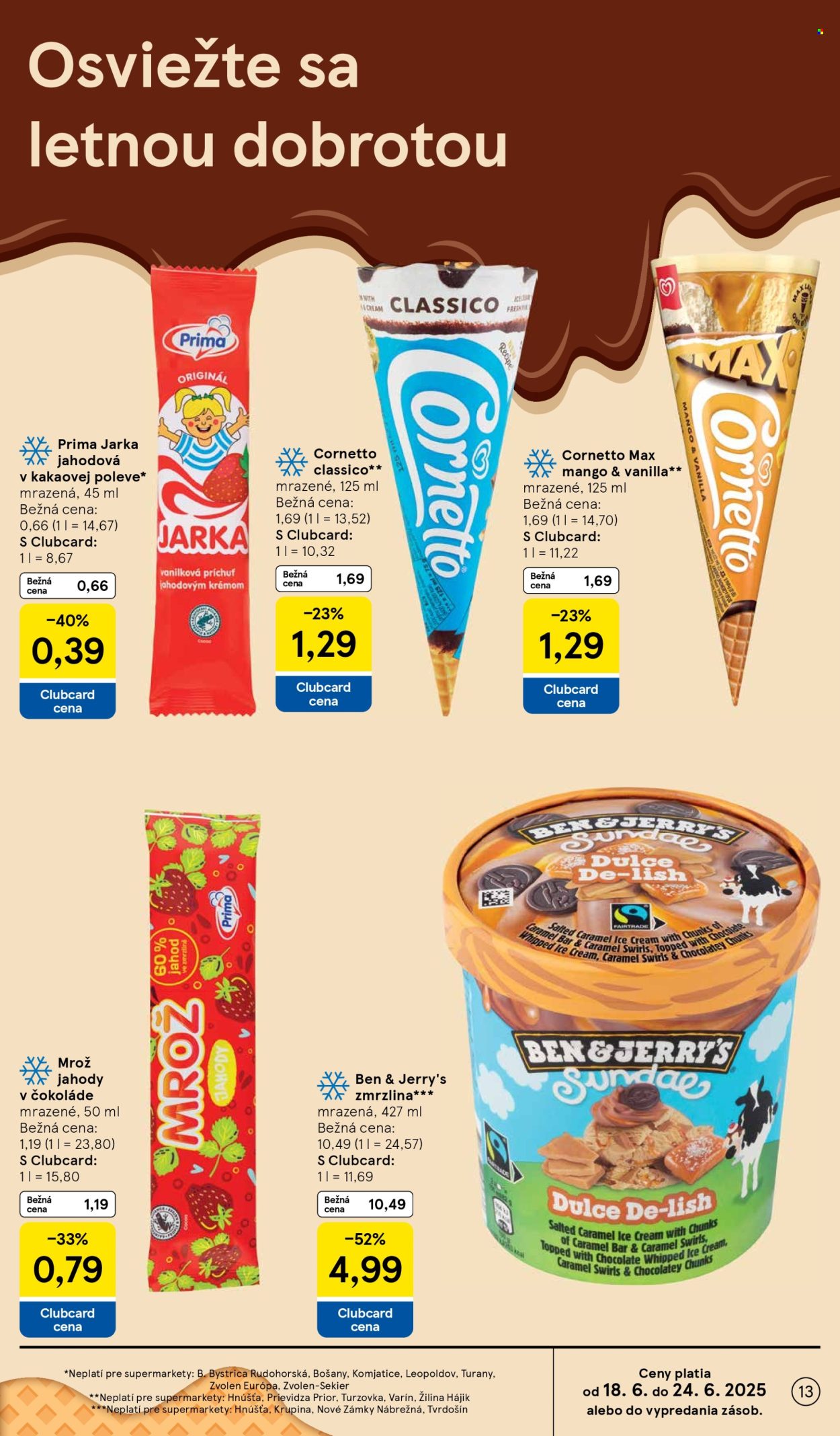 Leták TESCO supermarket - 18.6.2025 - 24.6.2025. Strana 13