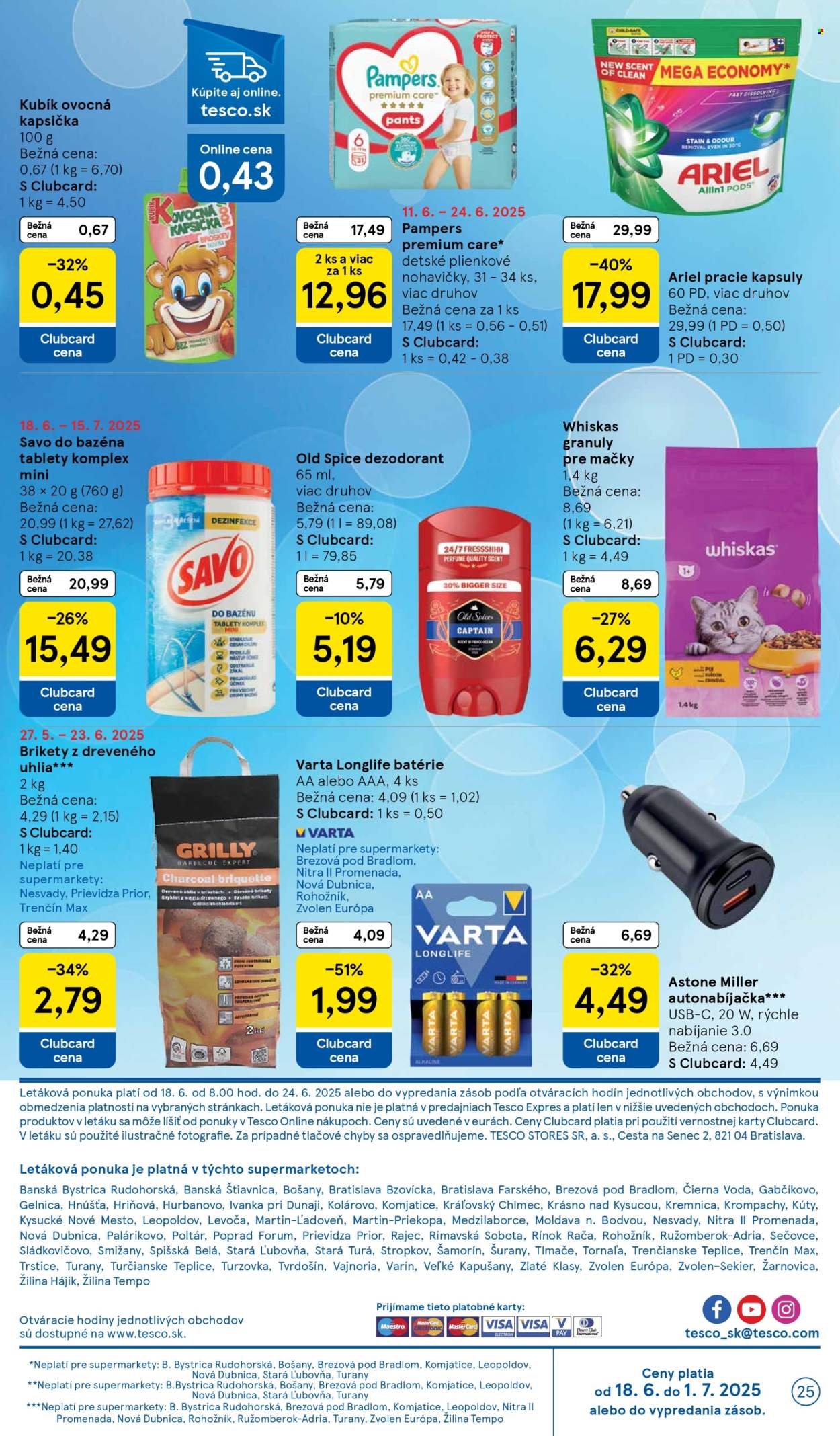 Leták TESCO supermarket - 18.6.2025 - 24.6.2025. Strana 25