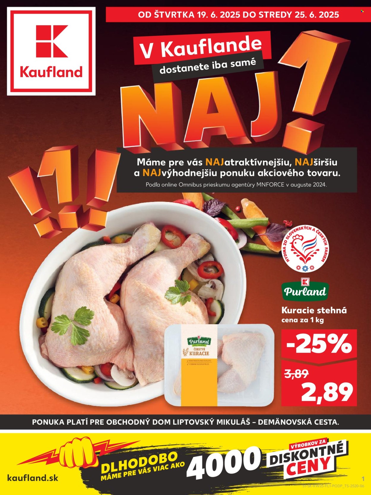 Leták Kaufland - 19.6.2025 - 25.6.2025. Strana 1