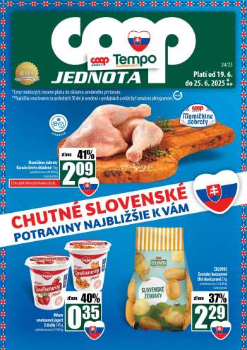 Leták COOP Jednota - 19.6.2025 - 25.6.2025.