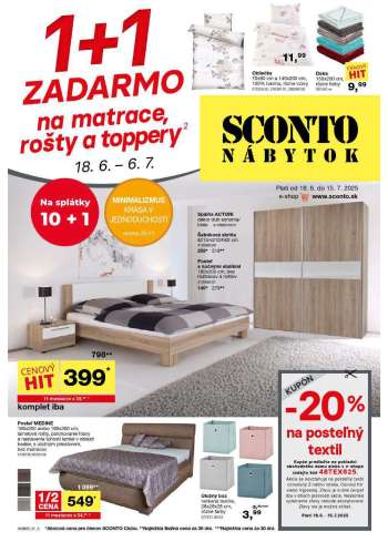 Leták Sconto nábytok - 18.6.2025 - 6.7.2025.