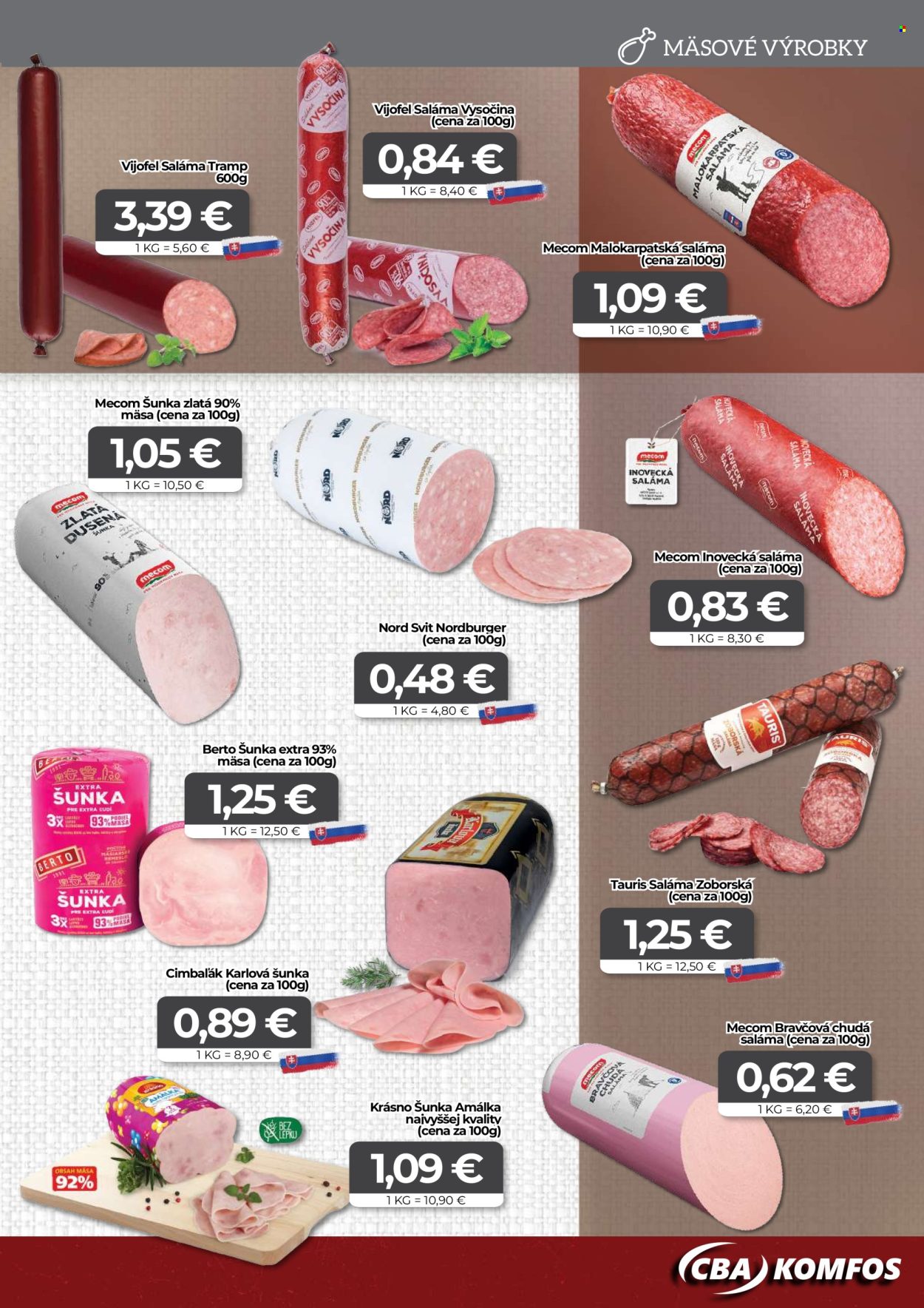 Leták CBA Komfos - 20.6.2025 - 1.7.2025. Strana 3