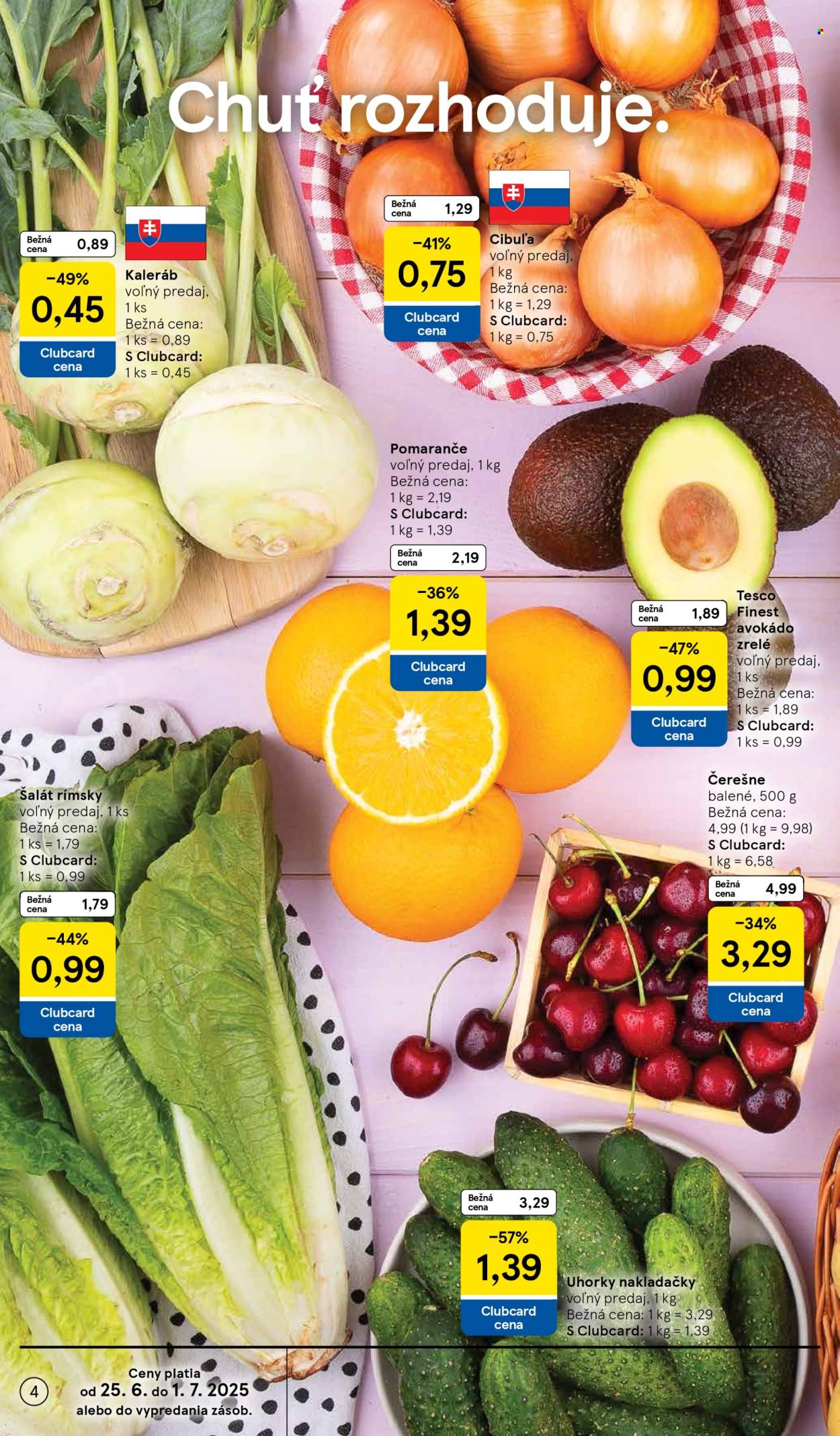 Leták TESCO supermarket - 25.6.2025 - 1.7.2025. Strana 4