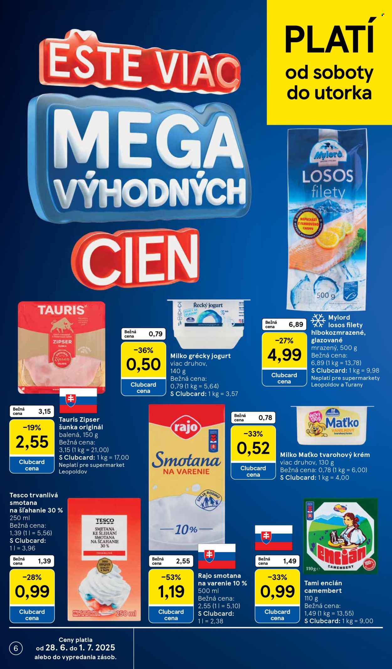 Leták TESCO supermarket - 25.6.2025 - 1.7.2025. Strana 6
