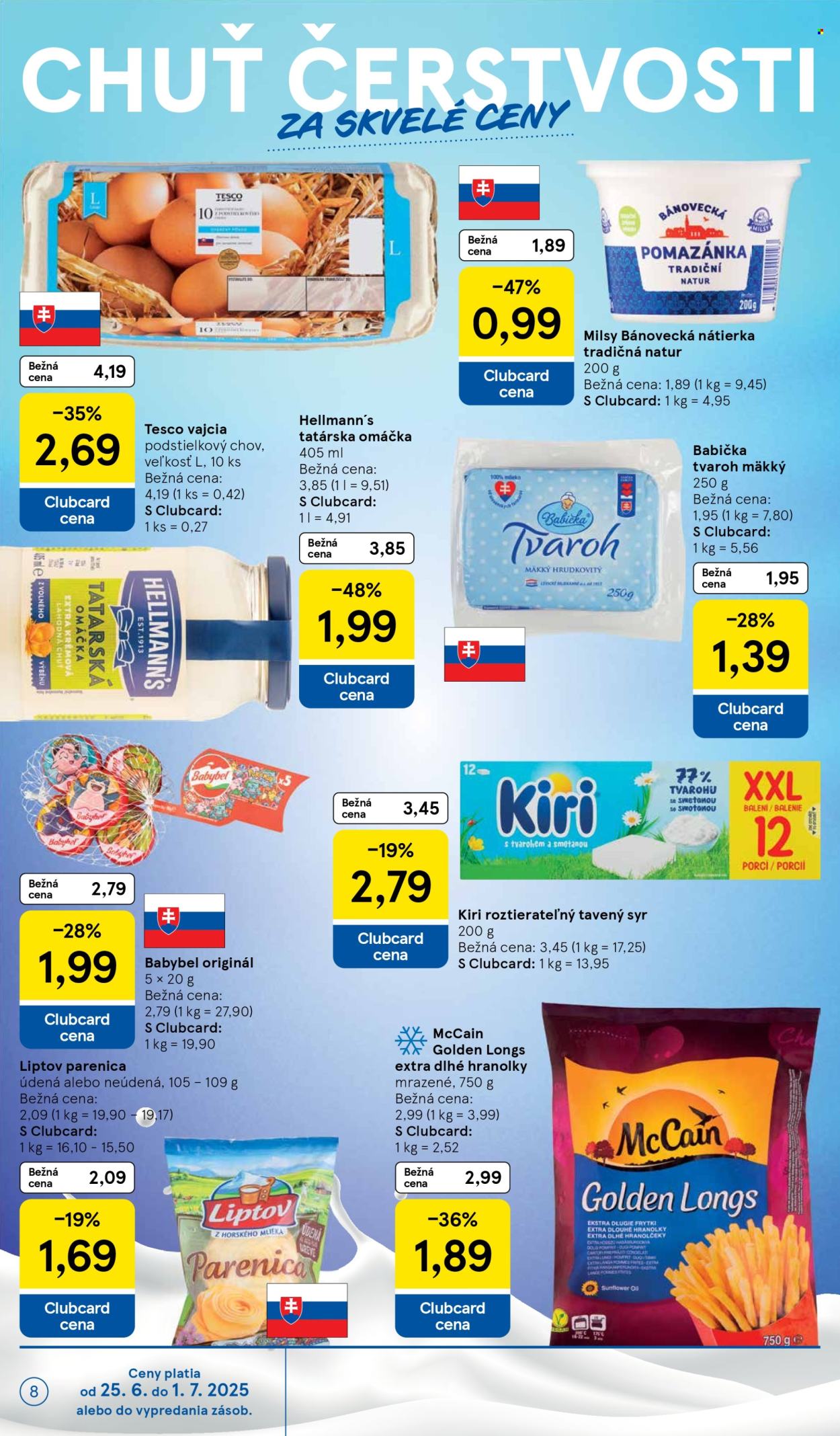 Leták TESCO supermarket - 25.6.2025 - 1.7.2025. Strana 8