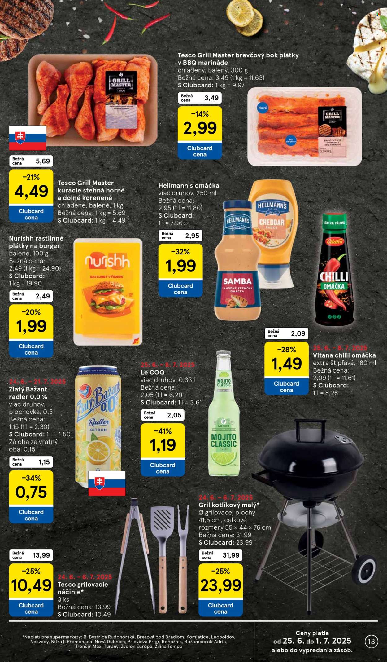 Leták TESCO supermarket - 25.6.2025 - 1.7.2025. Strana 13