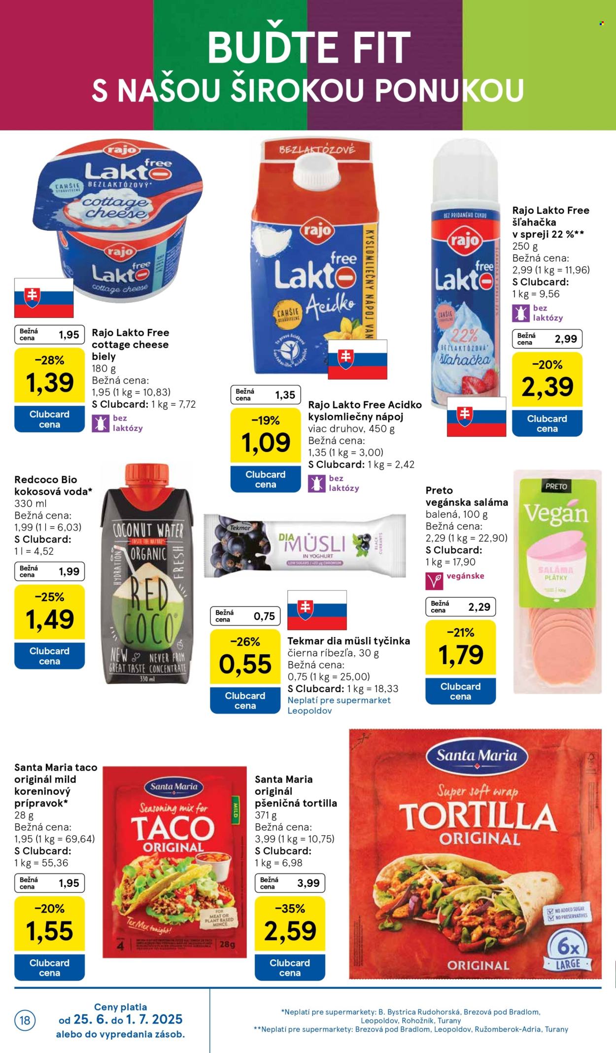 Leták TESCO supermarket - 25.6.2025 - 1.7.2025. Strana 18