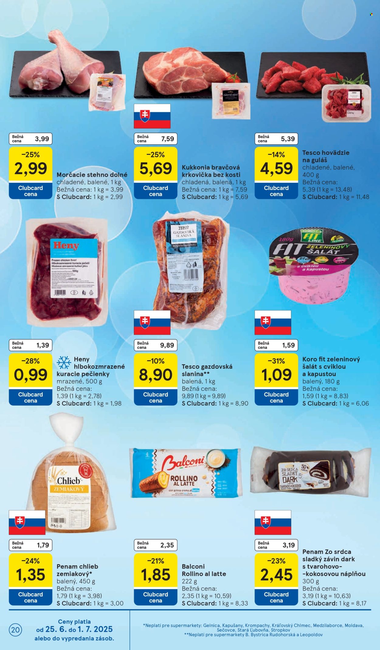 Leták TESCO supermarket - 25.6.2025 - 1.7.2025. Strana 20