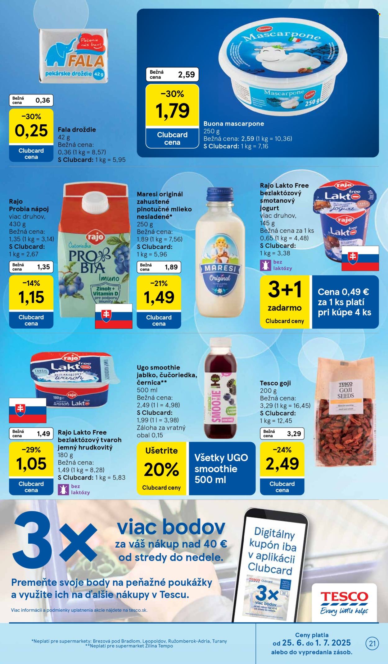 Leták TESCO supermarket - 25.6.2025 - 1.7.2025. Strana 21