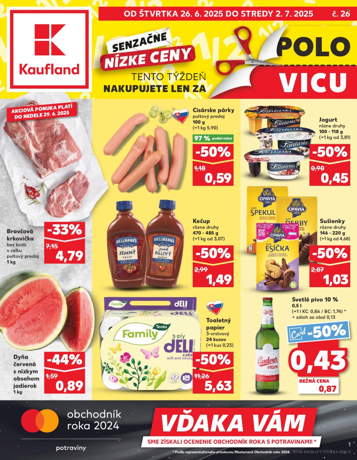Leták Kaufland - 26.6.2025 - 2.7.2025. Strana 1