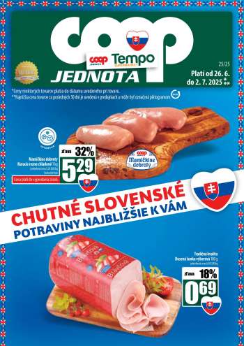 Leták COOP Jednota - 26.6.2025 - 2.7.2025.