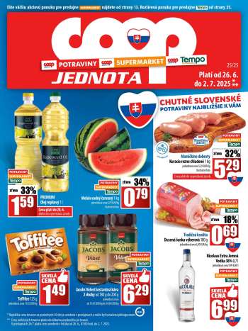 Leták COOP Jednota - 26.6.2025 - 2.7.2025.