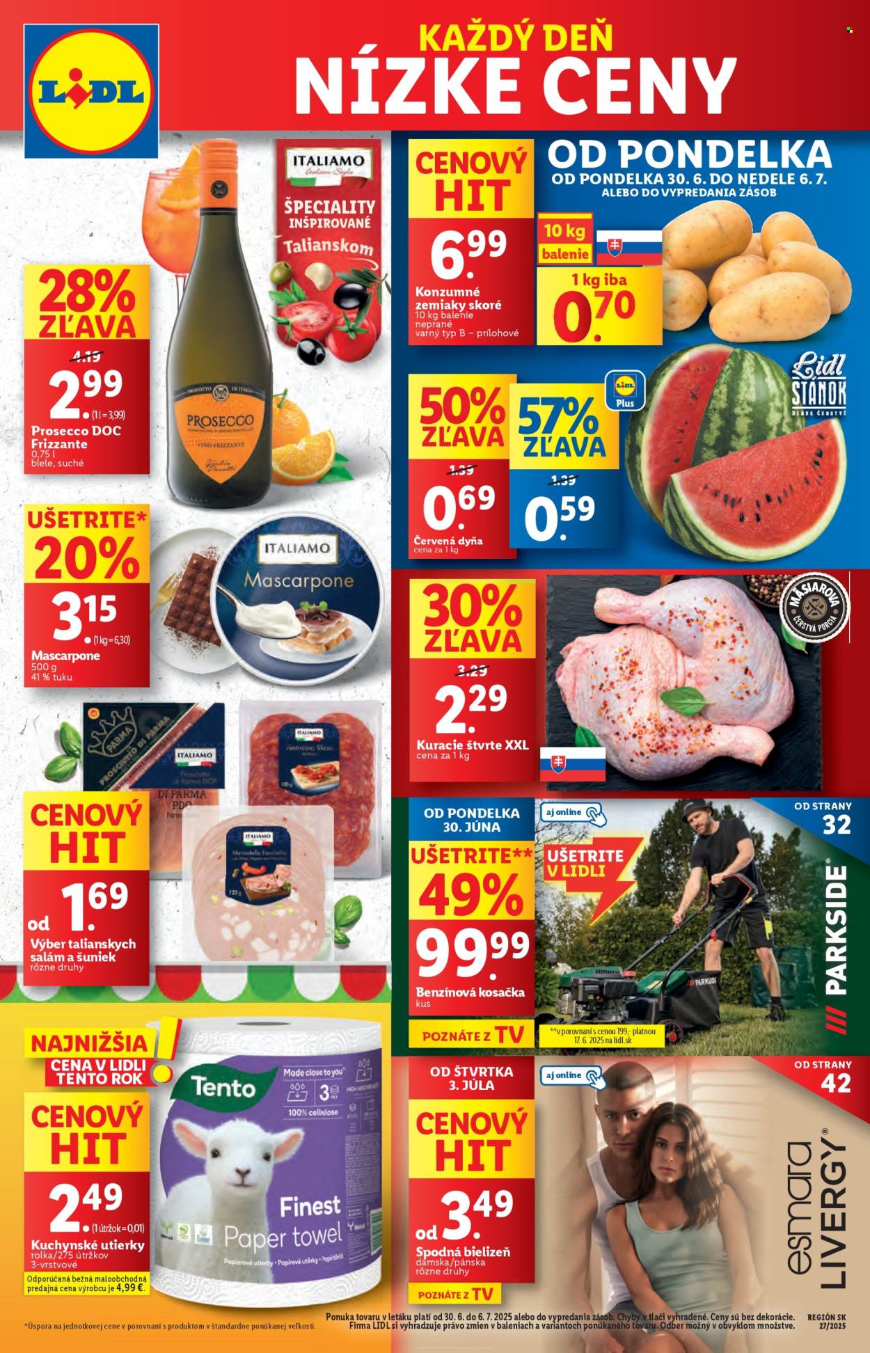Leták Lidl - 30.6.2025 - 6.7.2025. Strana 1