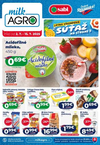 Leták Milk AGRO - 2.7.2025 - 15.7.2025.