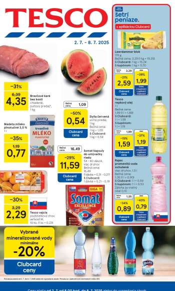 Leták TESCO - 2.7.2025 - 8.7.2025.