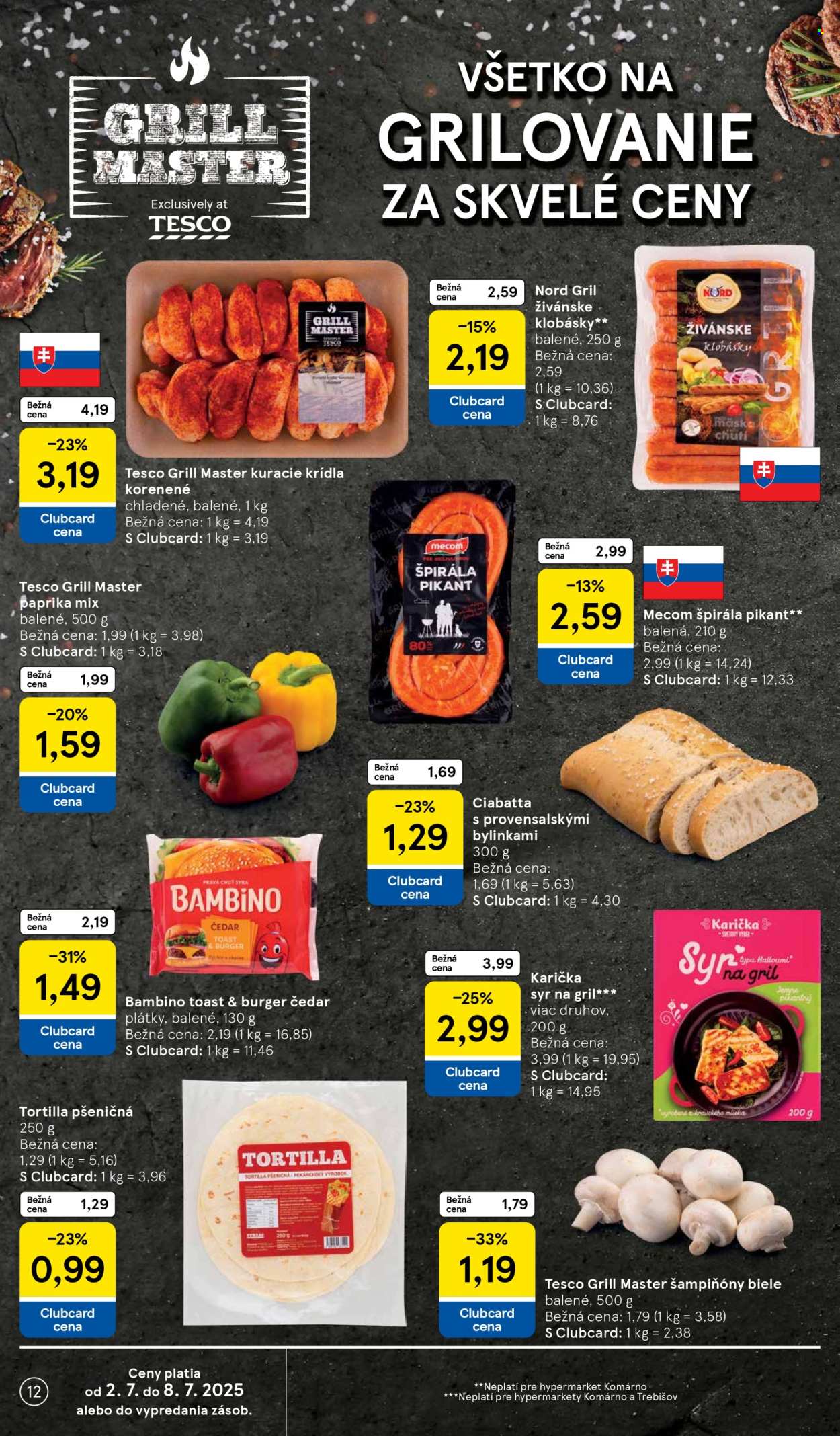 Leták TESCO - 2.7.2025 - 8.7.2025. Strana 12