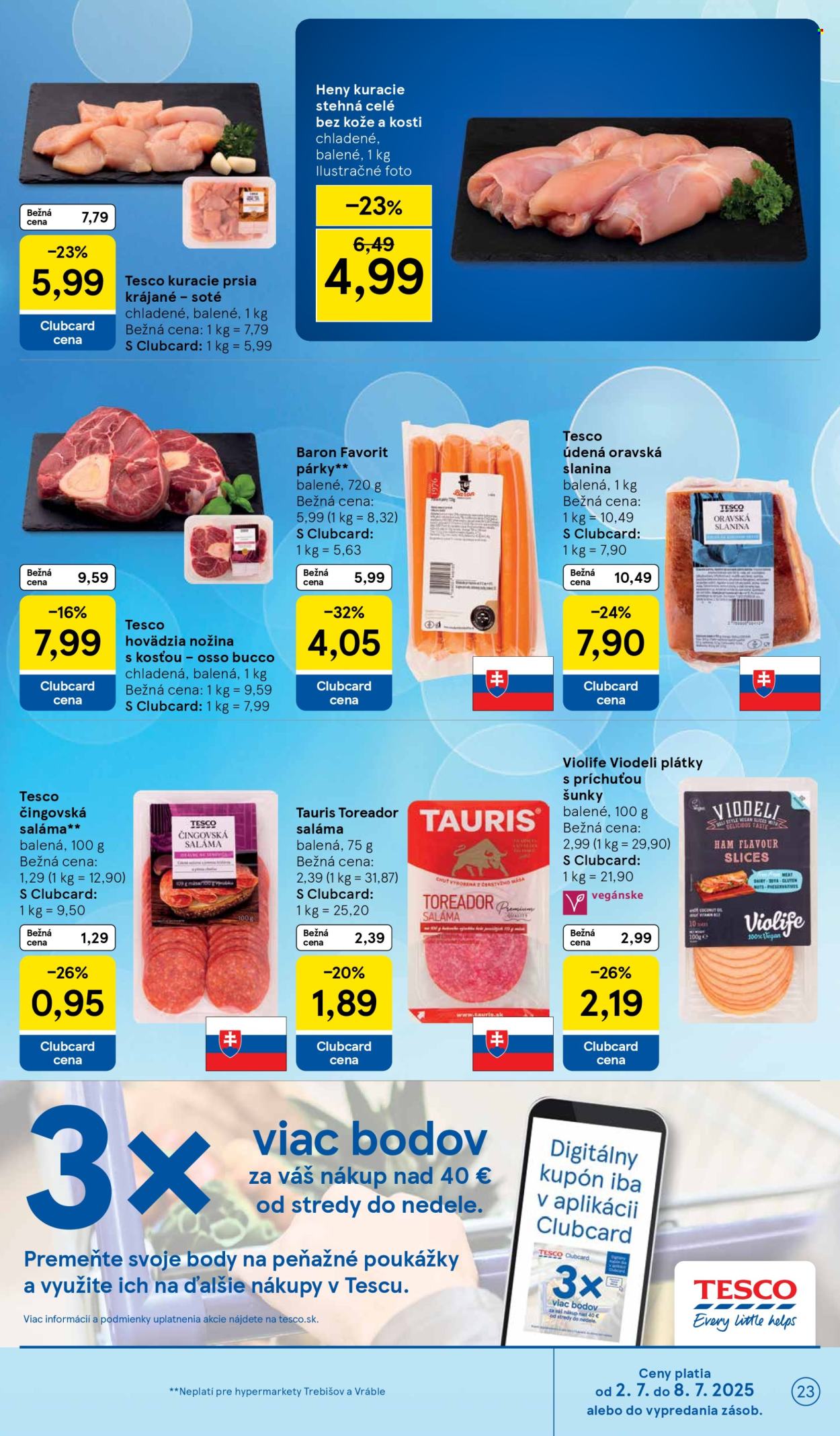 Leták TESCO - 2.7.2025 - 8.7.2025. Strana 23