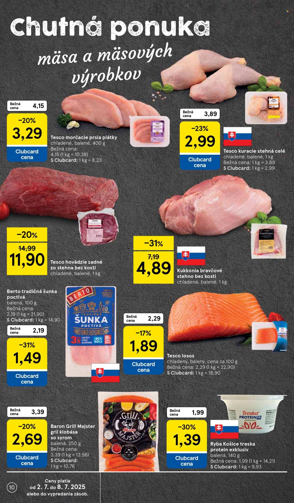 Leták TESCO supermarket - 2.7.2025 - 8.7.2025. Strana 10