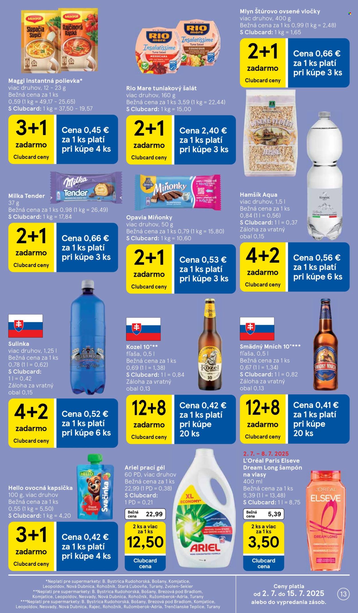 Leták TESCO supermarket - 2.7.2025 - 8.7.2025. Strana 13