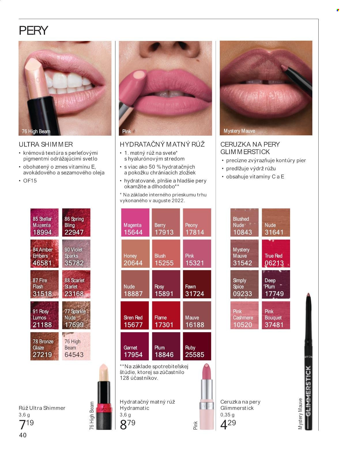 Leták Avon - 1.7.2025 - 31.7.2025. Strana 40