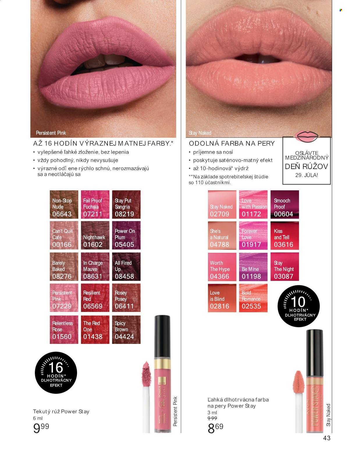 Leták Avon - 1.7.2025 - 31.7.2025. Strana 43