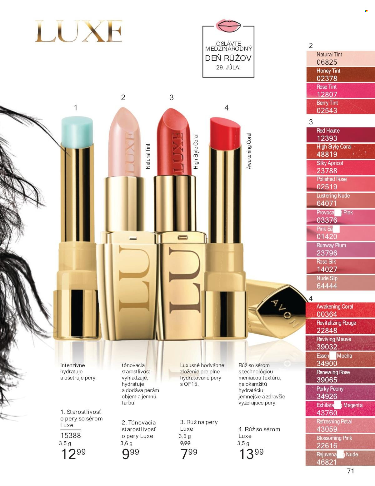 Leták Avon - 1.7.2025 - 31.7.2025. Strana 71