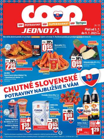 Leták COOP Jednota - 3.7.2025 - 9.7.2025.