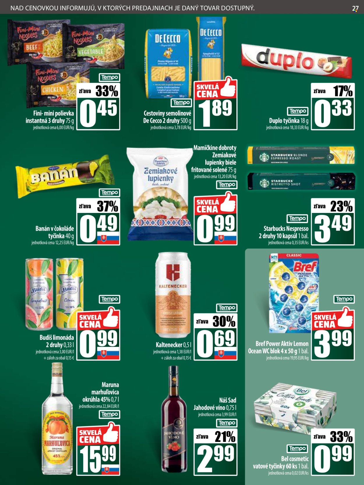 Leták COOP Jednota - 3.7.2025 - 9.7.2025. Strana 27