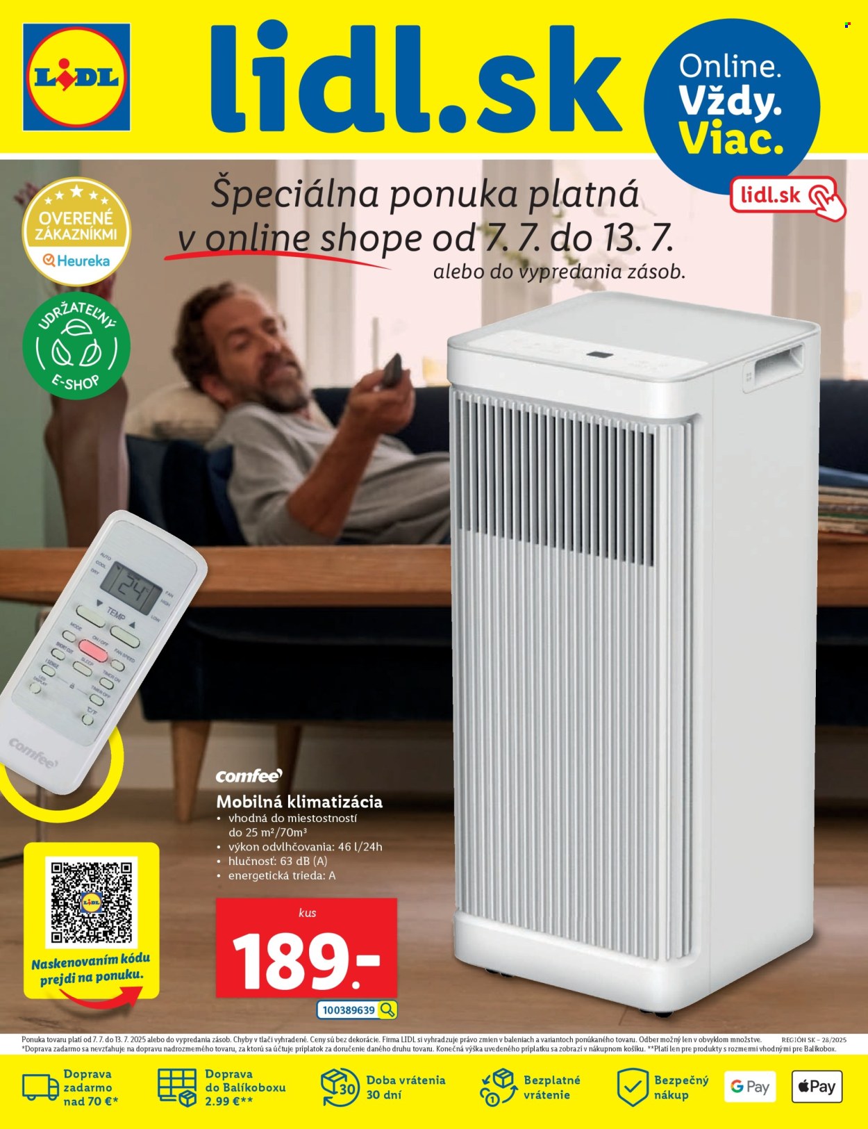 Leták Lidl - 7.7.2025 - 13.7.2025. Strana 1