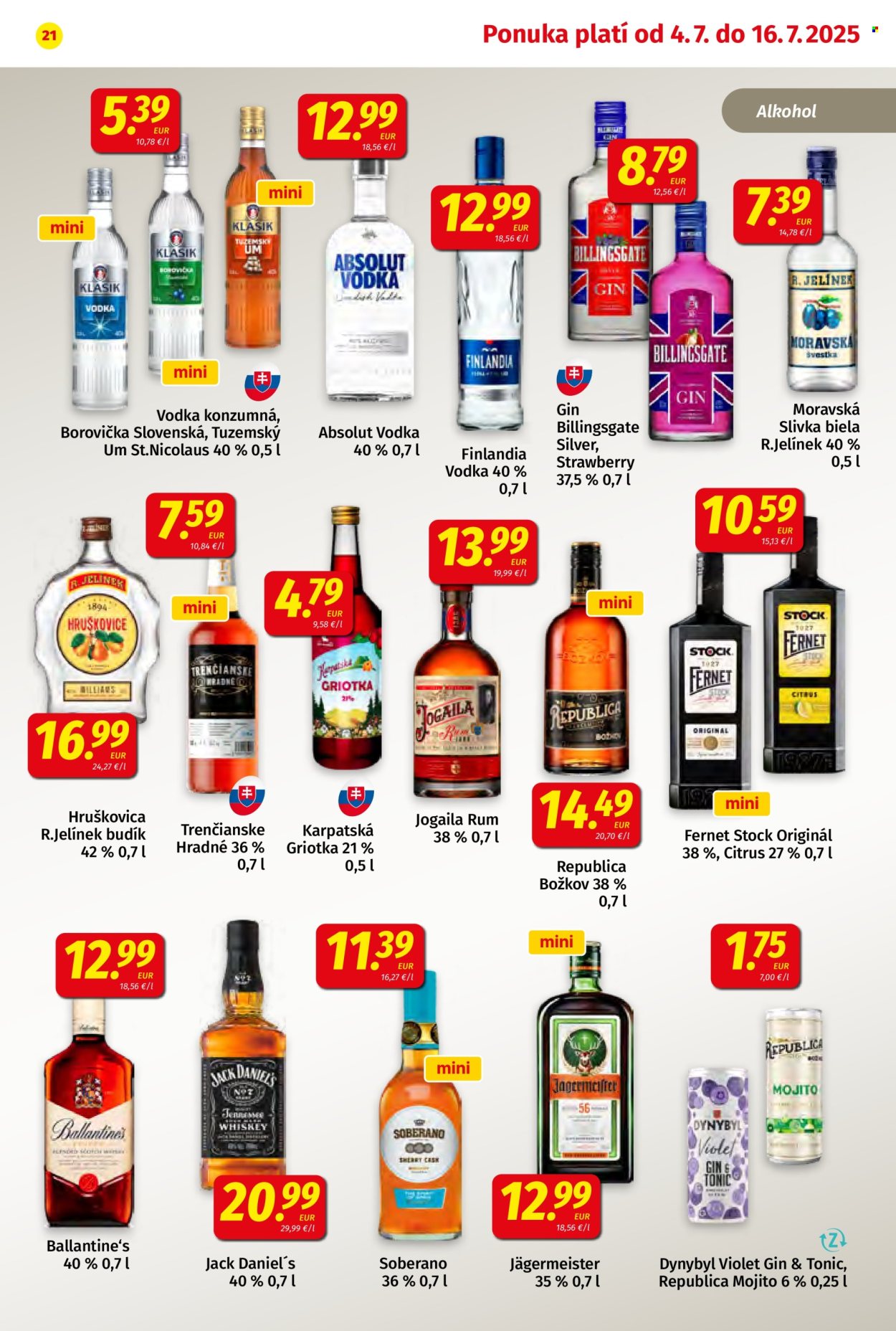 Leták Potraviny KORUNA - 4.7.2025 - 16.7.2025. Strana 21