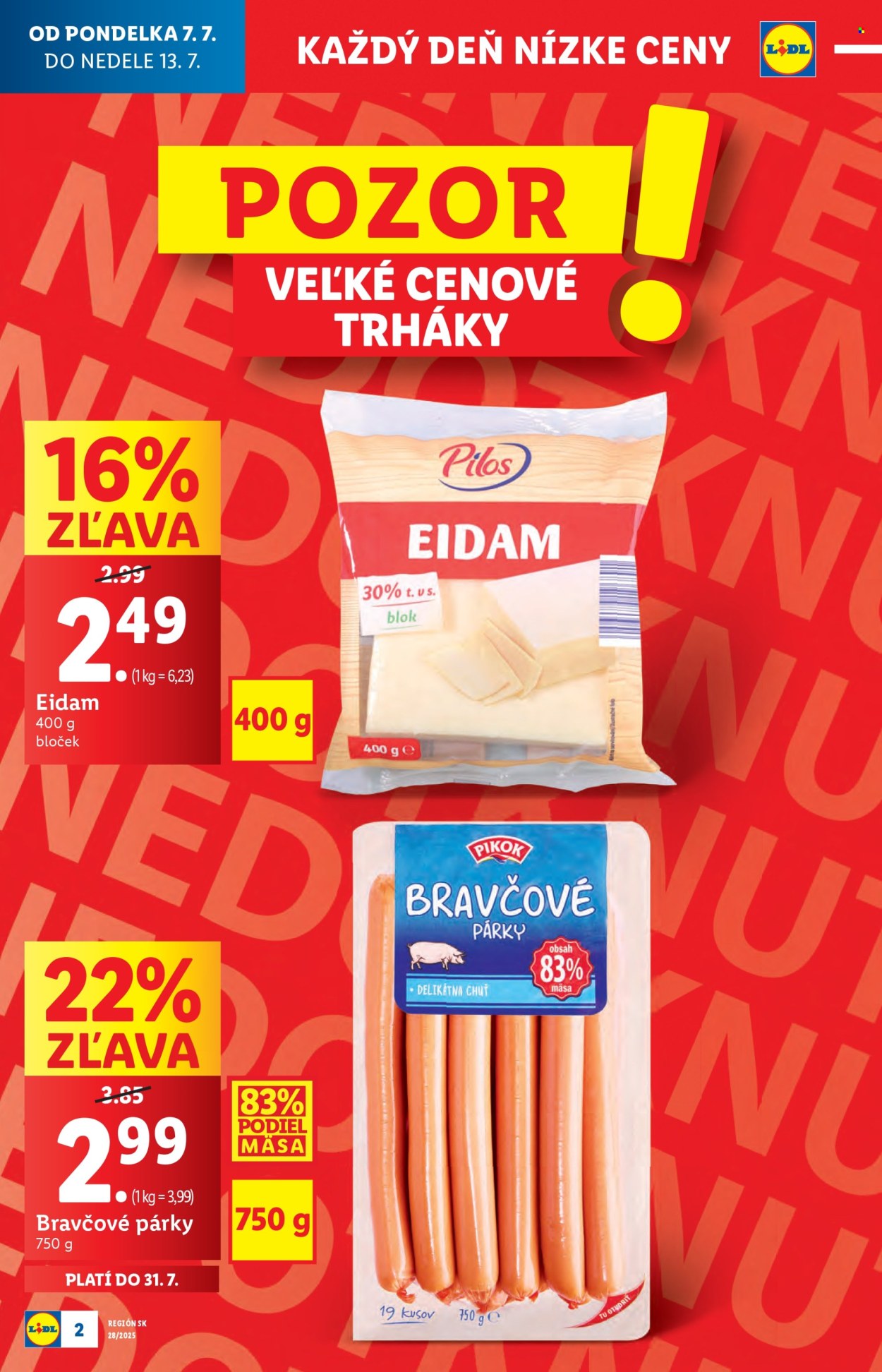 Leták Lidl - 7.7.2025 - 13.7.2025. Strana 2