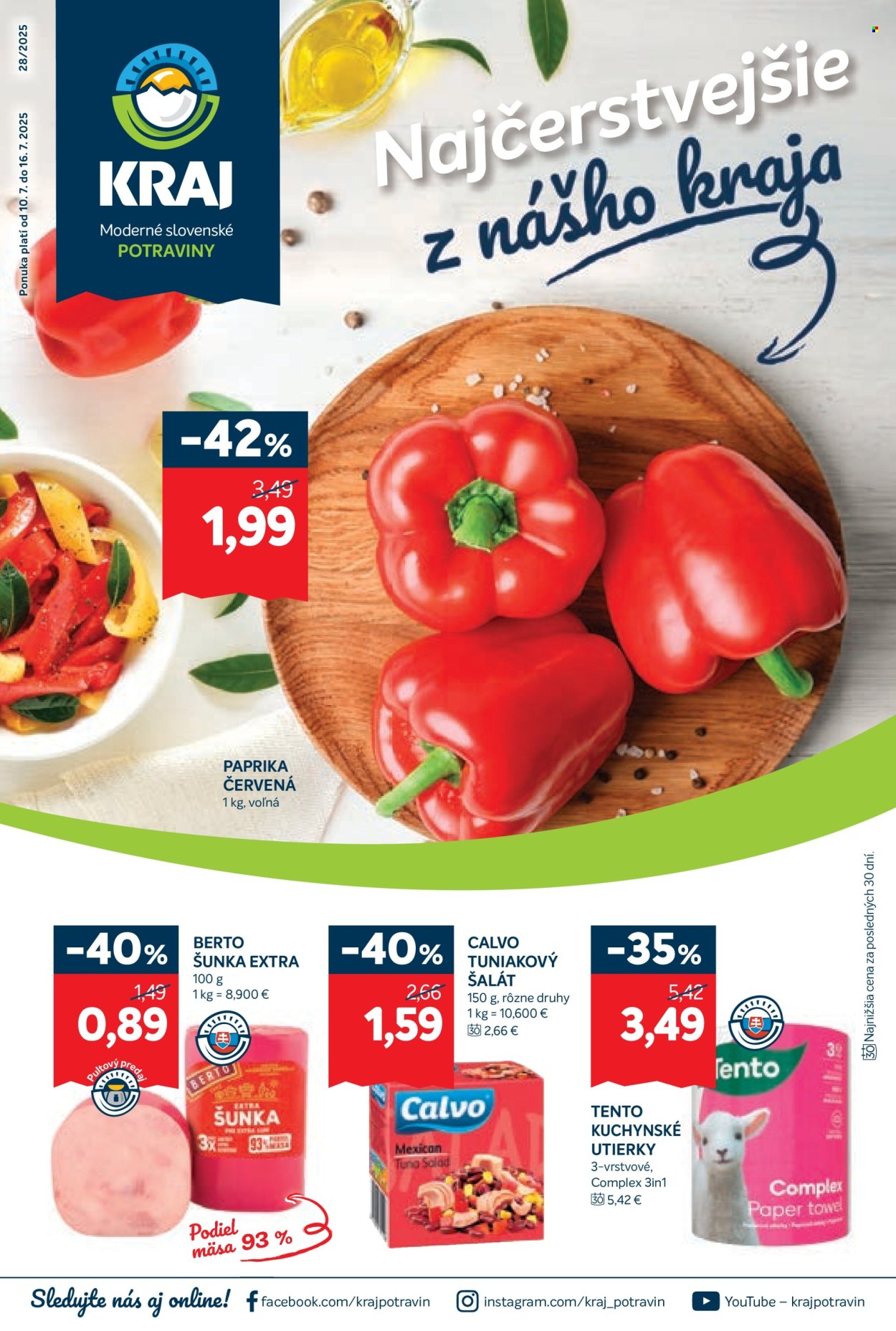 Leták Kraj - 10.7.2025 - 16.7.2025. Strana 1