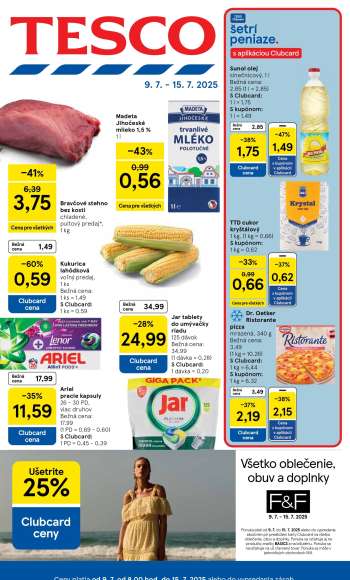 Leták TESCO - 9.7.2025 - 15.7.2025.