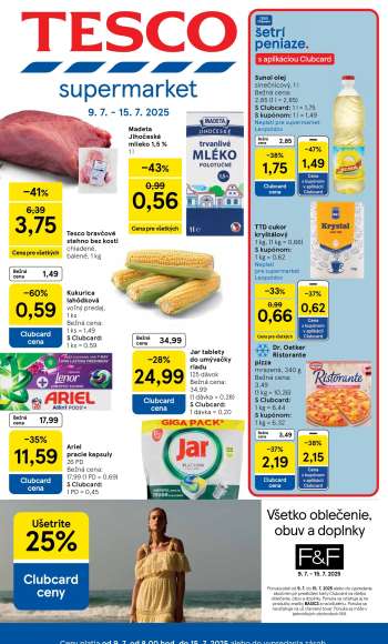 Leták TESCO supermarket - 9.7.2025 - 15.7.2025.