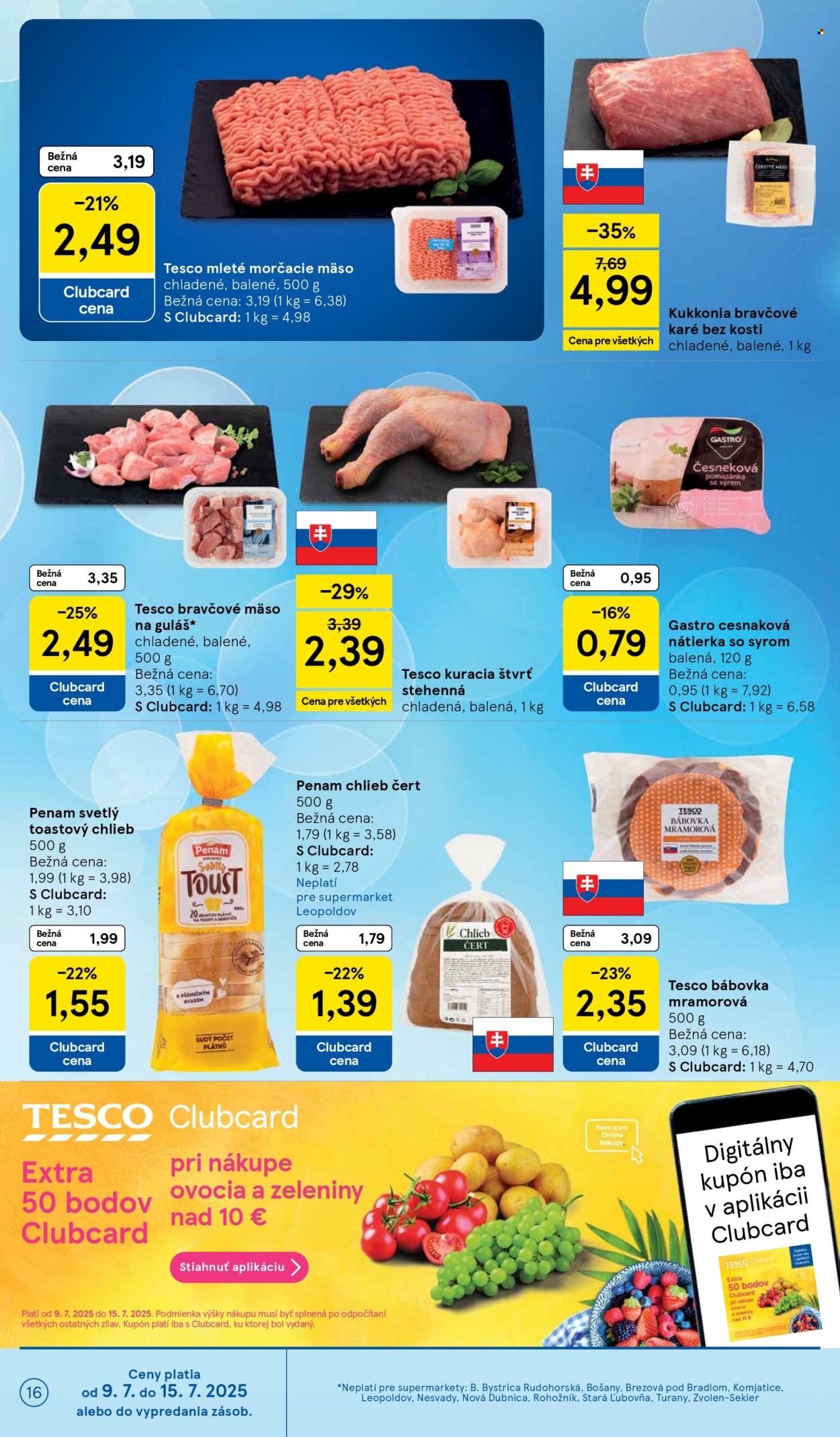 Leták TESCO supermarket - 9.7.2025 - 15.7.2025. Strana 16