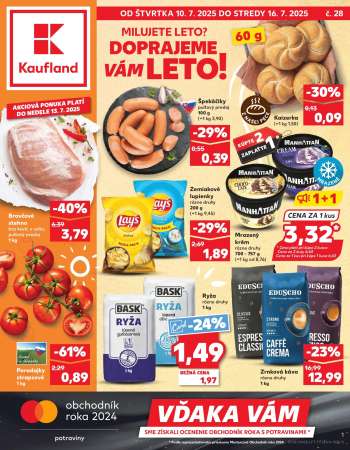 Leták Kaufland - 10.7.2025 - 16.7.2025.