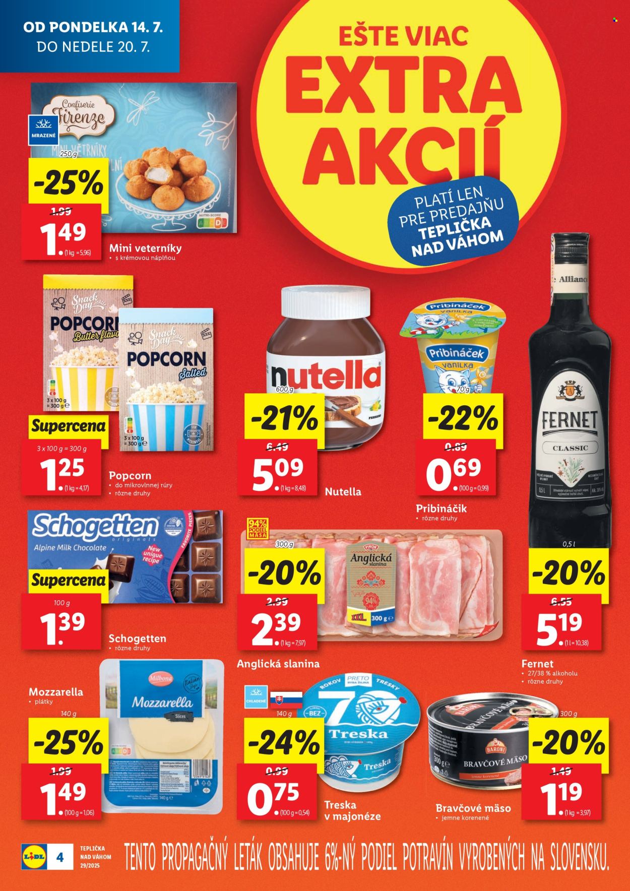 Leták Lidl - 14.7.2025 - 20.7.2025. Strana 4